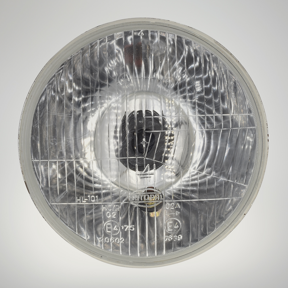 Autopal x Pride 7" (178mm) Headlamp, H4, LHD, With Pilot, Domed Glass